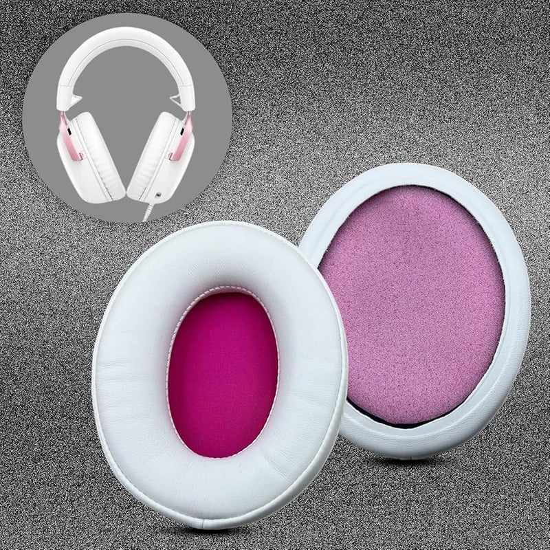 Replacement Ear Pads Cushion For HyperX Cloud II Flight Gaming Headphones Rose Red Size B - Image 4